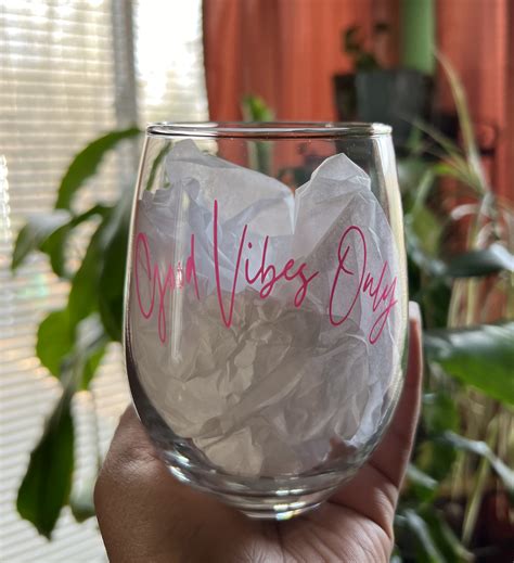 Good Vibes Only Stemless Wine Glass Naturally Egypt