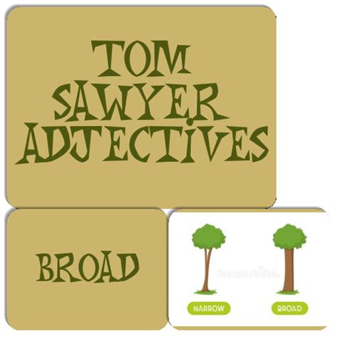 Tom Sawyer Adjectives Match The Memory