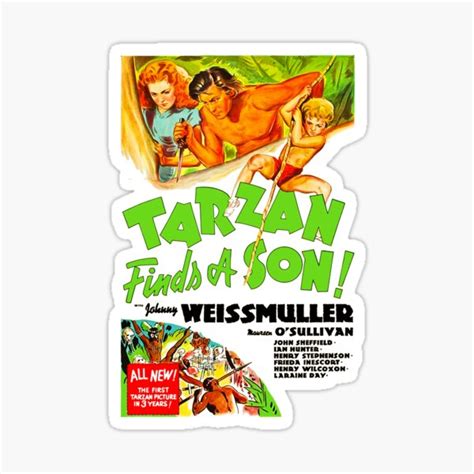 "Tarzan Finds A Son" Sticker for Sale by stewsmith | Redbubble