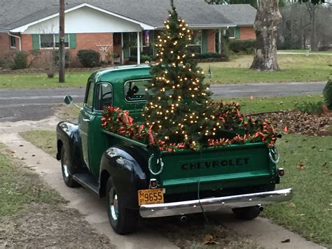 Chevrolet Christmas Tree Christmas Red Truck Christmas Truck