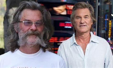 Kurt Russell Shows Off His Handlebar Moustache And Beard With Goldie