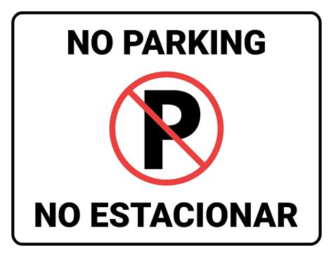 Free Printable No Parking Sign Templates PDF With Arrow