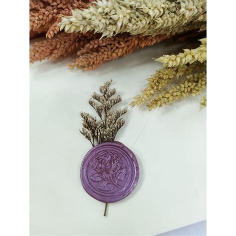 Mav S Wax Seal With Imported Dried Flowers Vintage Invitations Classy