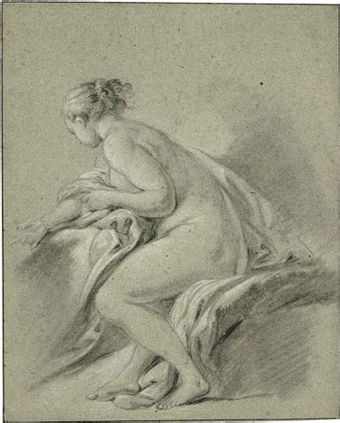 A seated female nude leaning to the left by François Boucher on artnet