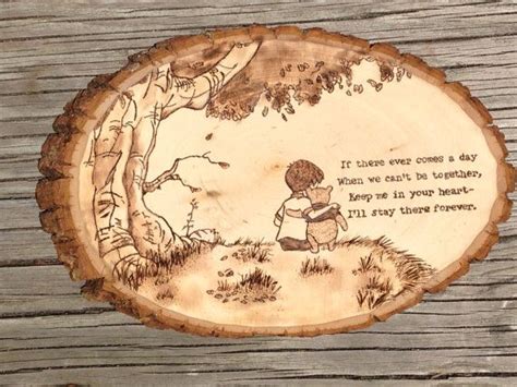 Winnie The Pooh Quote Plaque Wood Burning Crafts Wood Burning Patterns