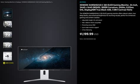 Corsair Unveils Xenon Wqhd C Qd Oled Gaming Monitor Wqhd Hz