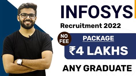 Infosys Recruitment Package Lakhs Any Graduate No Fee