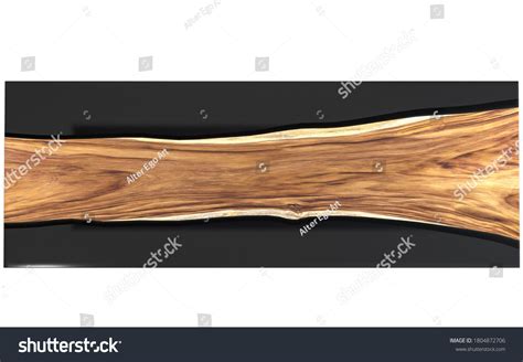 Live Edge Wooden Table Black Epoxy Stock Illustration 1804872706 ...