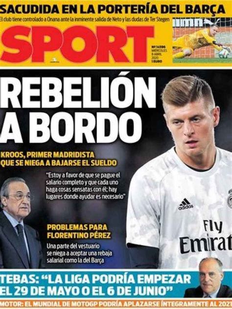 La Portada Del Diario Sport 08 04 2020