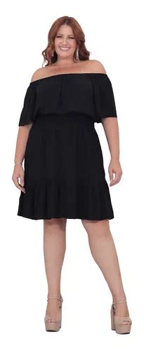 Vestido Curto Preto Ciganinha Plus Size Blogueira Instagram MercadoLivre