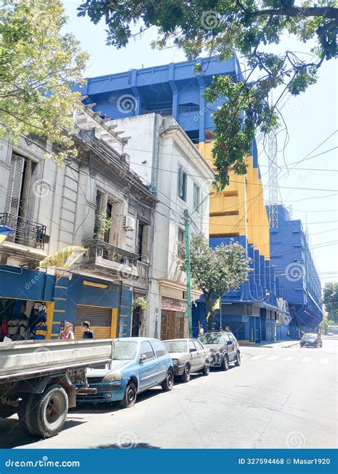 View of the CA Boca Juniors Soccer Stadium in Buenos Aires Editorial