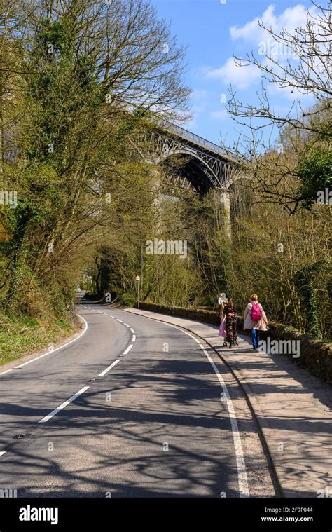 People Walking Towards The Twin Railway Viaduct At Millers Dale Peak