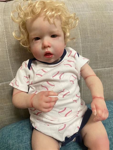 28 Reborn Baby Doll Toddler Boy Liam Hand Rooted Curly Hair Realistic