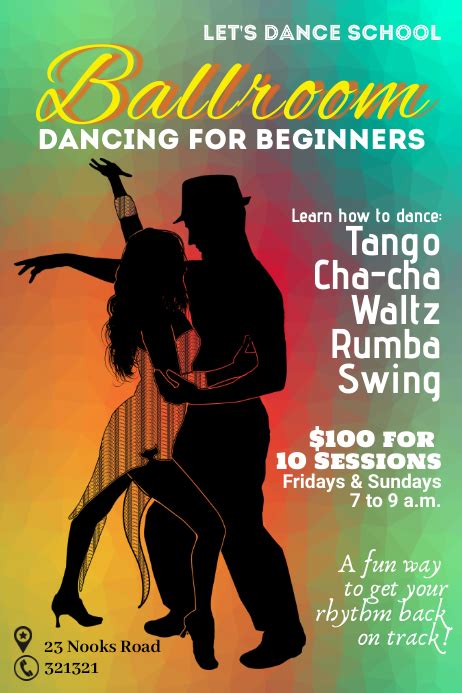 Ballroom Dancing Classes Template Postermywall