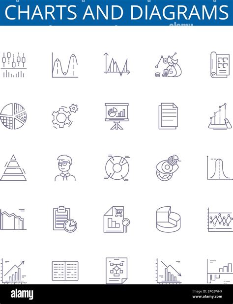 Charts And Diagrams Line Icons Signs Set Design Collection Of Graphs