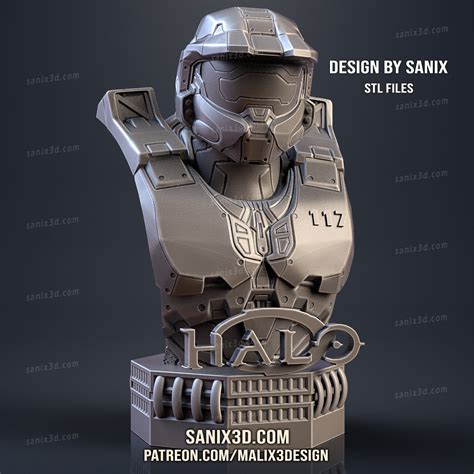 Master Chief Bust Stl Files