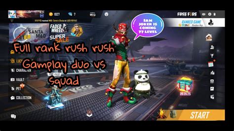 Free Fire Full Gamplay Rank Rush🔥duo Vs Squad New Video In My New