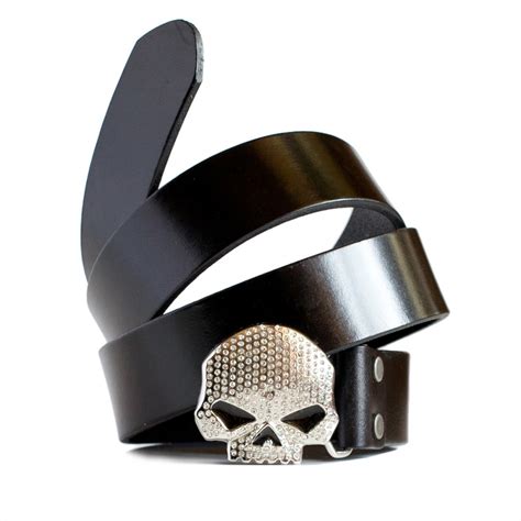 Mens Rhinestone Skull Belt Laticci