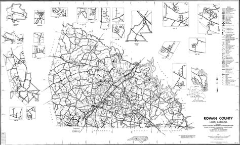 1990 Road Map of Rowan County, North Carolina