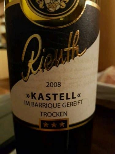 Rienth Kastell Im Barrique Gereift Trocken Vivino Australia