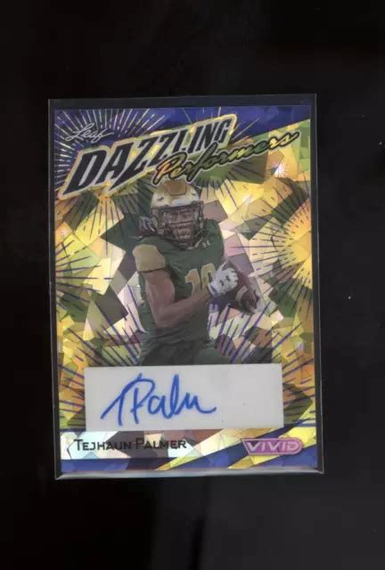 2024 LEAF VIVID Football Dazzling Performers Autograph Tejhaun