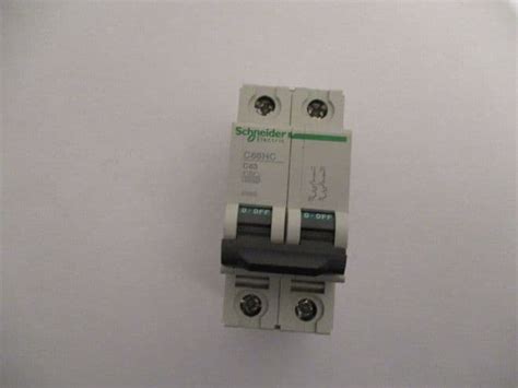 SCHNEIDER ELECTRIC C60HC C63 63 AMP 10KA 25866 DOUBLE POLE MCB CIRCUIT ...