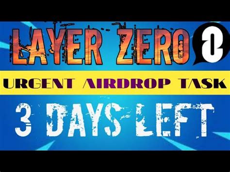 Layer Zero Big Airdrop Urgent Task Upcoming Airdrop Youtube