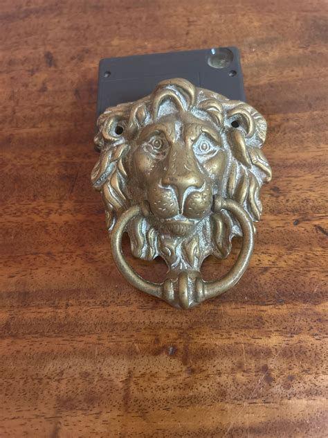 Antique Brass Lions Head Door Knocker English Etsy