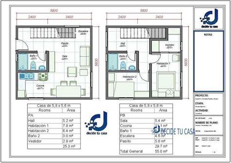 Casa De 30 Metros Cuadrados Dos Pisos Planos De Casas Planos De