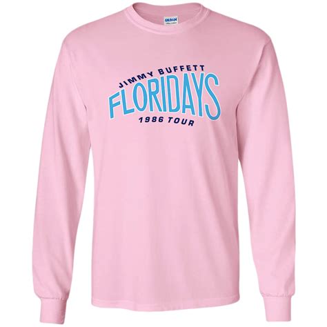 1986 Floridays Tour Vintage Long Sleeve Pink Jimmy Buffett