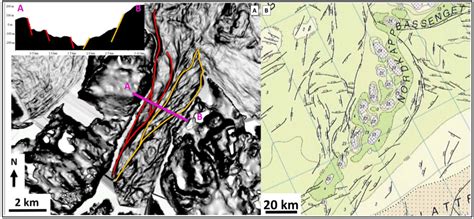 A) Overview of a possible graben structure observed on high-resolution ...