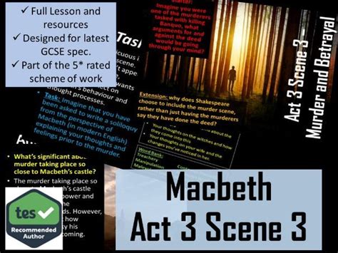 act  scene  macbeth gcse english literature   teaching resources