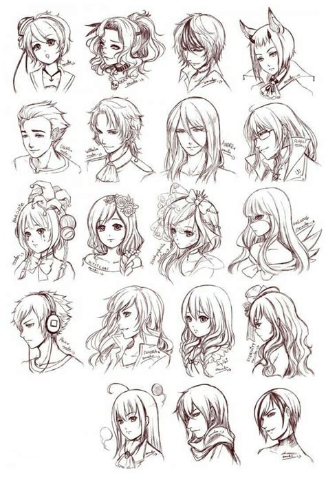 Anime Hair Drawing Reference And Sketches For Artists Sketches Of