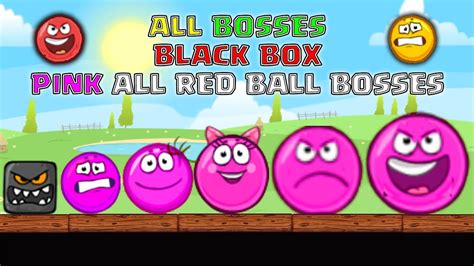 Red Ball 4 Pink All Red Ball Bosses Black Box Gameplay Volume 123