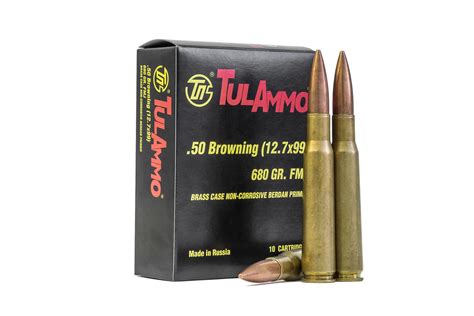 Tula Ammo 50 BMG 680 Gr FMJ Brass 10 Box Sportsman S Outdoor Superstore