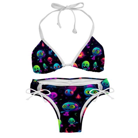 Alien Detachable Sponge Adjustable Strap Bikini Set 2 Pack For Various Scenes Walmart