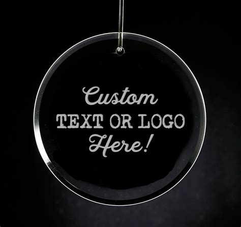 Custom Christmas Ornament Design Your Own Personalized Ornament Etched Glass Etsy