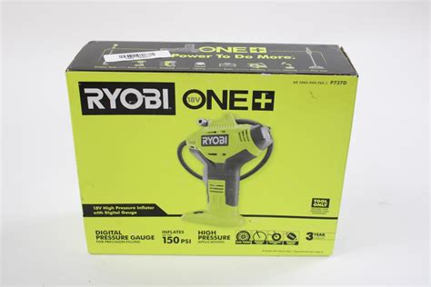 Ryobi 18v High Pressure Inflator With Digital Gauge | Property Room