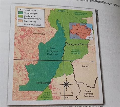 Analise O Mapa A Seguir Que Corresponde Terra Indigena Karipuna