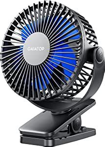 Gaiatop Ventilador portátil clipe operado por bateria ventilador