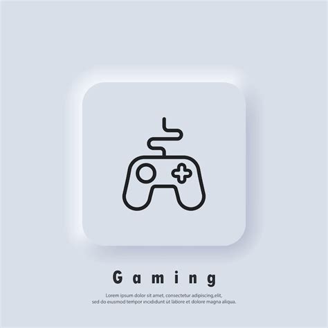 Premium Vector Game Console Logo Game Controller Line Icon Joystick