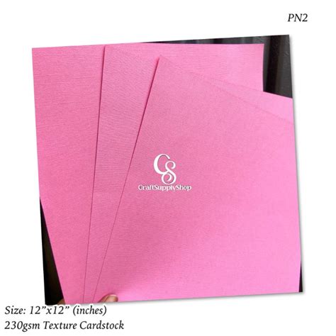 230gsm Pink Textured Cardstock – 1pc - CraftSupplyHQ