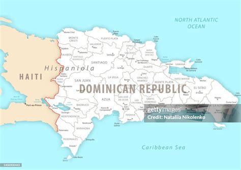 Dominican Republic Detailed Map With Regions And Cities Of The Country