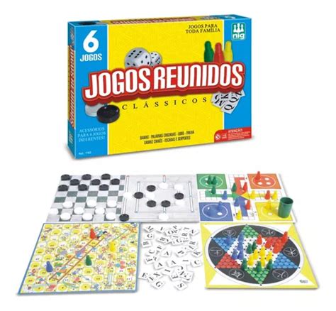 Kit 6 Jogos Clássicos Tabuleiro Infantil Adulto Família MercadoLivre