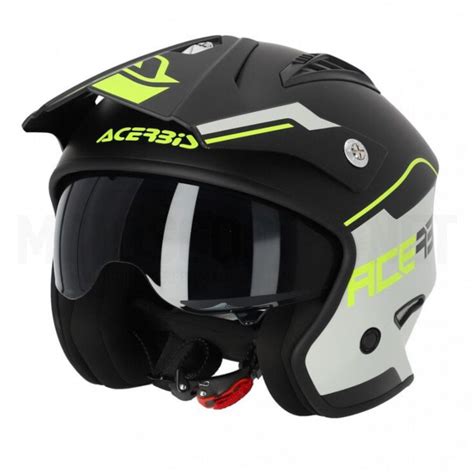 Casco Trial Acerbis Jet Aria Negro Amarillo Fluor