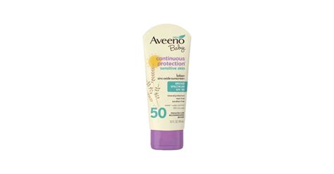 Aveeno Baby Continuous Protection Zinc Oxide Mineral Sunscreen Spf 50
