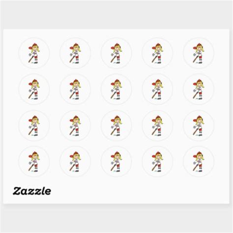 Girl Softball Player Sticker Zazzle