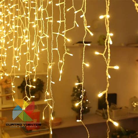 Luces de Navidad Exterior cascada BLANCO CALIDO 3 Metros - Importadora de iluminación y electrónica