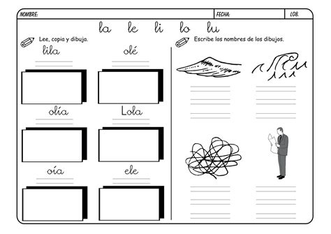 Fichas Infantil De Lectoescritura Letra L Escuela En La Nube