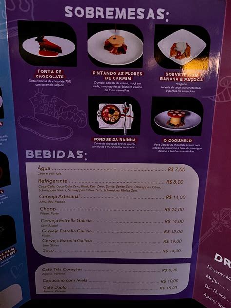 Menu Em Restaurante Alice E O Chapeleiro Gramado